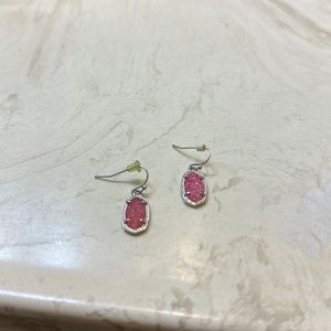 Kendra Scott pink drusy earrings